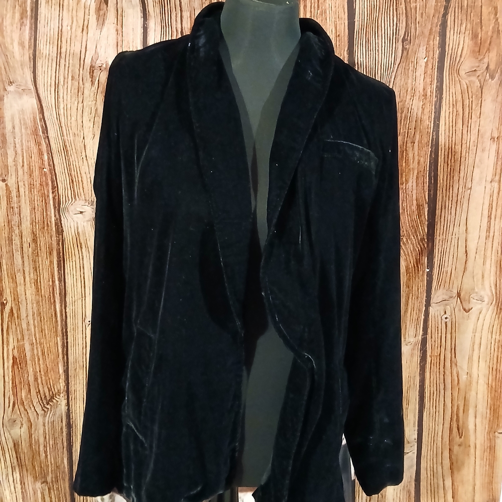 Free People Black Velvet Jacket